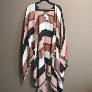 Francesca’s Multicolor Striped Ruana